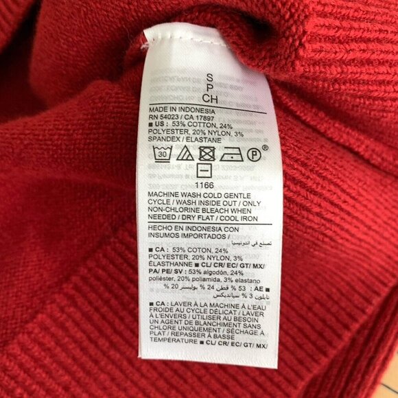 Old Navy SoSoft Loose Red V-Neck Sweater Women’s Small NWT - Picture 10 of 10